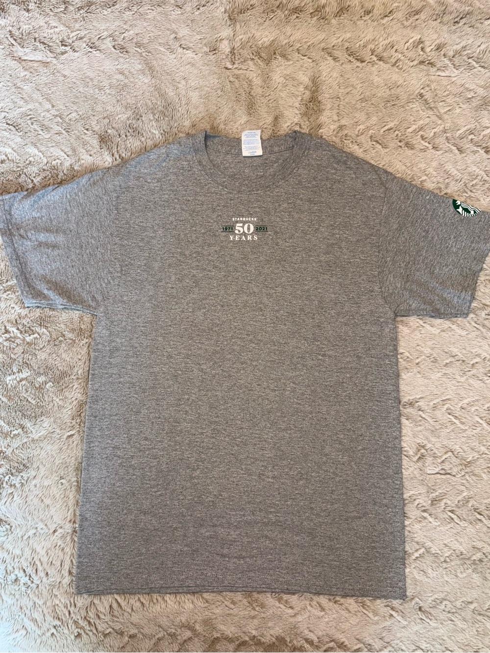 Starbucks Gray Short Sleeve Tee 50th Anniversary